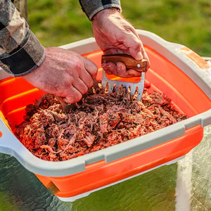 Drip EZ BBQ - XL Prep Tub V2 Orange - Champion BBQ Supply