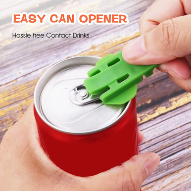 9-Pack Colorful Can Openers & Protectors - Easy Soda Beer Can Tab Opener & Cover