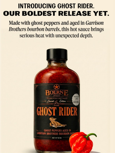 Boerne Brand Texas Style Hot Sauce | Limited Edition Ghost Rider