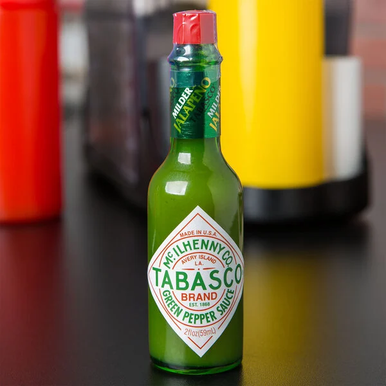 TABASCO® 2 fl. oz. Green Pepper Hot Sauce - Champion BBQ Supply