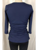 Navy Rusched Top Back