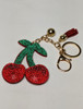 Rhinestone cherry key chain