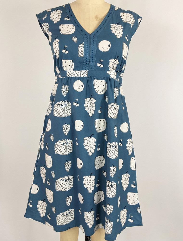 Blue Fruit Jaya Dress by Mata Traders