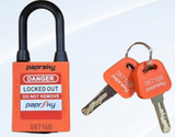 DIELECTRIC SAFETY LOCKOUT PADLOCK — ORANGE PS-LOTO-PPNR-38 ART-PPR-04-TP