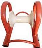 Paprsky Straight Cable Roller Steel Frame1 with aluminum or nylon wheel.