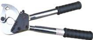 Paprsky J12 Type Ratchet Cable Cutter for ACSR and Steel Strand 
Telescopic handle ratchet cutter for 400mm² ACSR cables 
Close-up of heavy-duty cutting blades on Paprsky J12 cable cutter