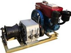 Paprsky 5T Engine Powered Winch PS-JM-5C with diesel engine.