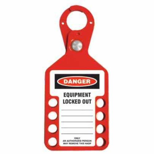 TAGO HASP - RED 8 HOLE PS-LOTO-HASP-TAGO8