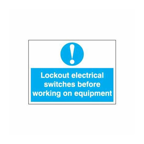 SAFETY LOCKOUT LABELS LOCKOUT ELECTRICAL SWITCHES BEFORE WORKING ON EQUIPMENT - PS-LOTO-SAFETY-LABEL
