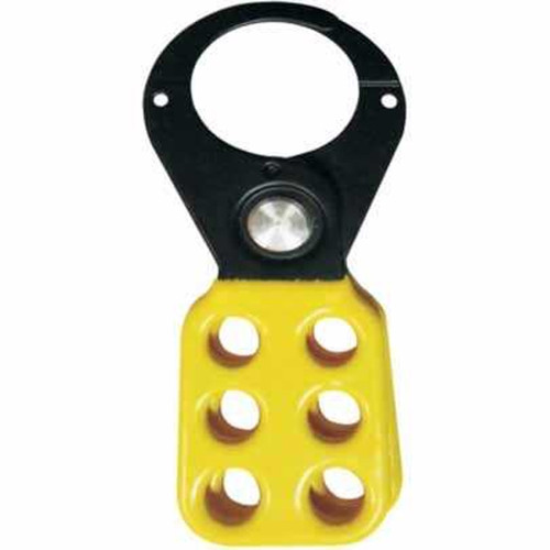 VINYL COATED HASP - YELLOW & BLACK - 38MM PS-LOTO-HASP-CPYB.