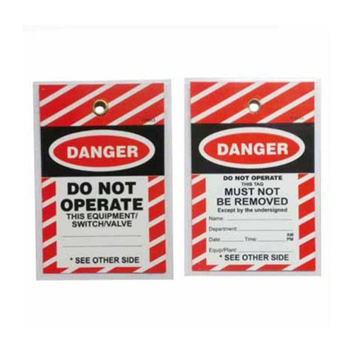 LOCKOUT TAGS TAMPER PROOF PSP116TP - PS-LOTO-TAG.