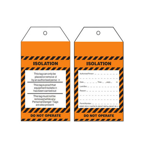 LOCKOUT TAG TEAR PROOF DOUBLE SIDED PSP104TP -  PS- LOTO-TAG