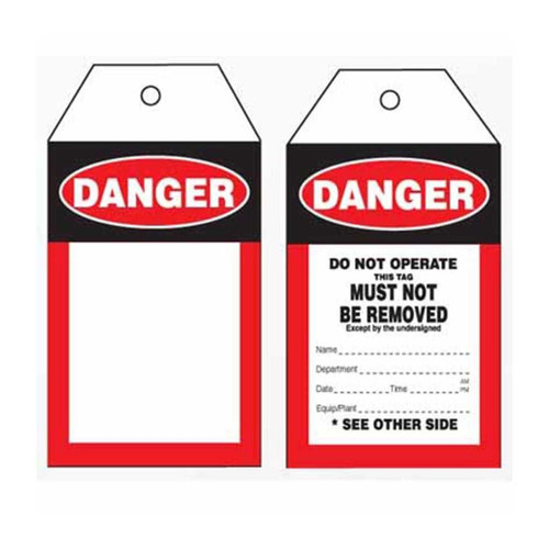 LOCKOUT TAG TEAR PROOF DOUBLE SIDED PSP102TP -  PS- LOTO-TAG