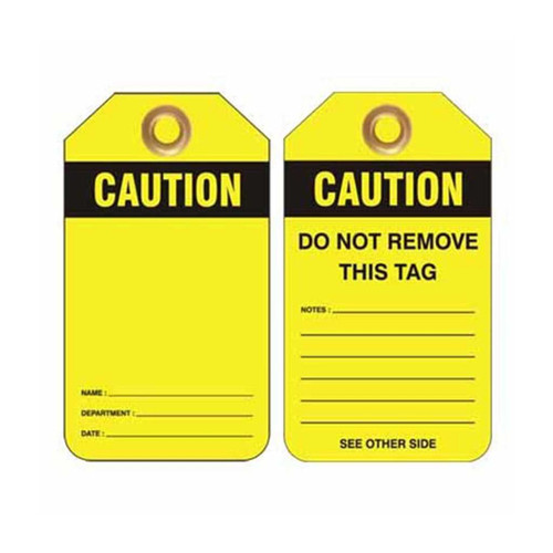 LOCKOUT TAG CAUTION BLANK.
