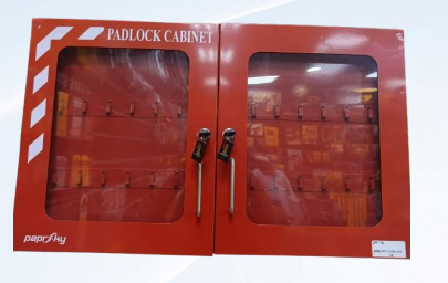 LOCKOUT PADLOCK STORAGE CABINET — GLASS TYPE PS LOTO PC 112