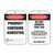 LOCKOUT TAG DANGER PRODUCT CONTAINS ASBESTOS.