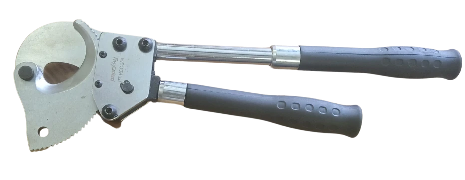 Ratchet Cable Cutter PT-RCC-268 | Heavy-Duty Steel-Reinforced Cable Cutting Tool for Utility and Industrial Work