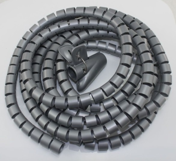 Spiral Cable Zip Wrap | Flexible Polyethylene Cable Management Sleeve for Solar, Electrical, and Industrial Wiring