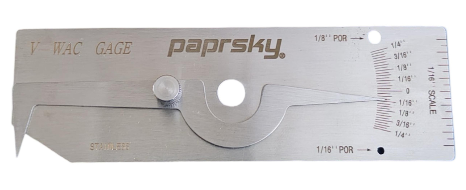 V-WAC Weld Gauge | Precision Stainless Steel Welding Inspection Tool for Undercut, Porosity, and Misalignment Measurement