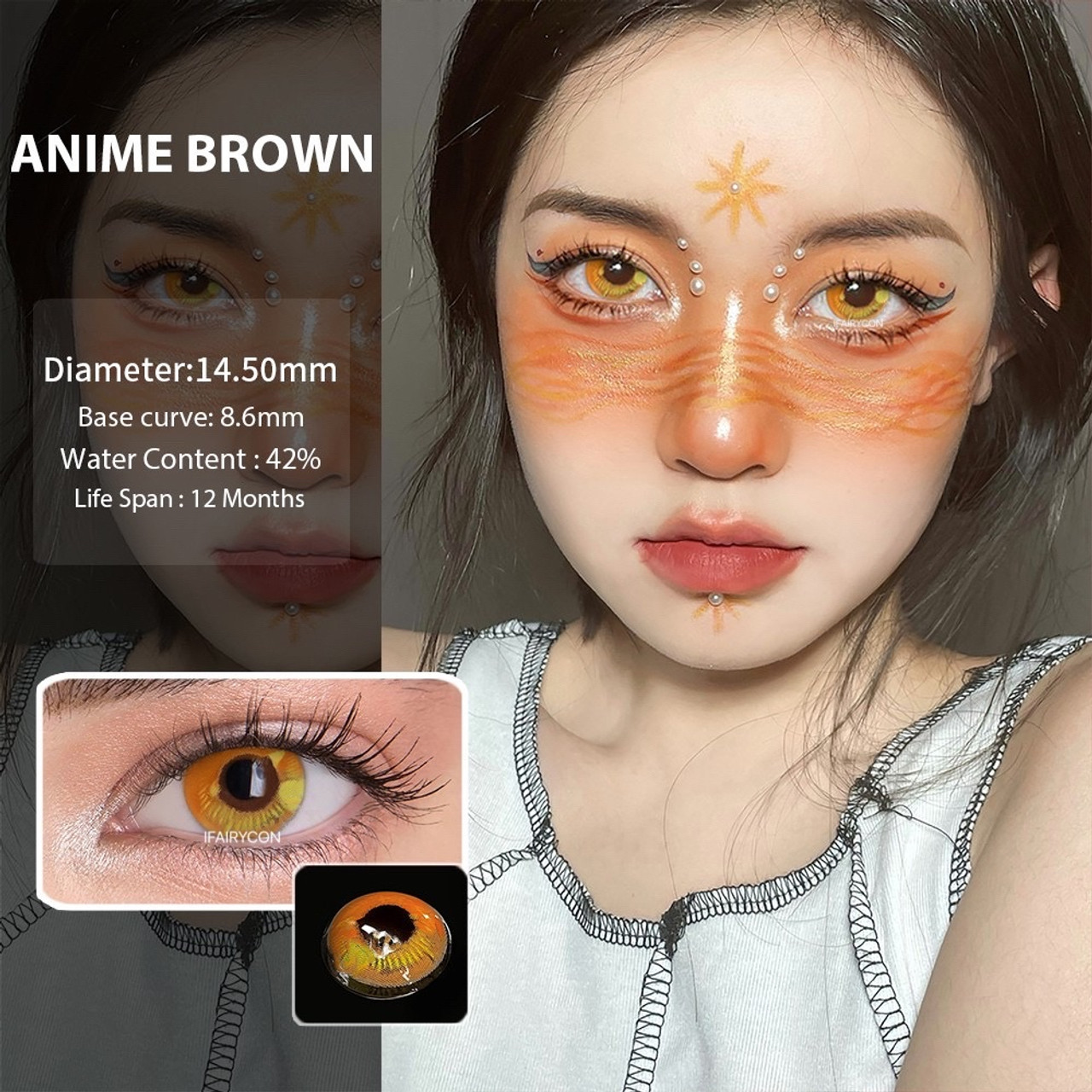 Anime Cosplay Red cross halloween contact lenses crazy