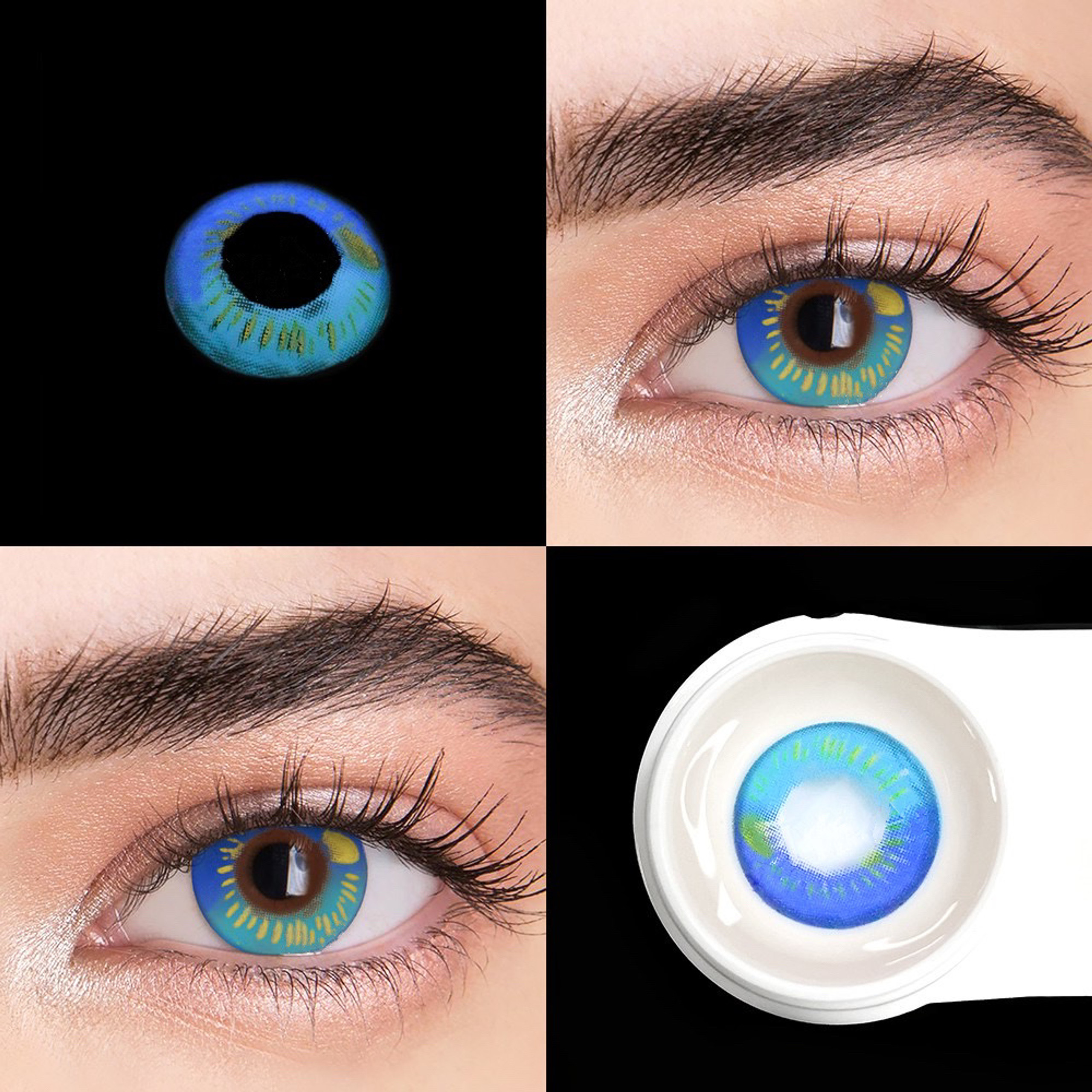 Coscon Anime Blue Color Contact Lens - Ifairycon