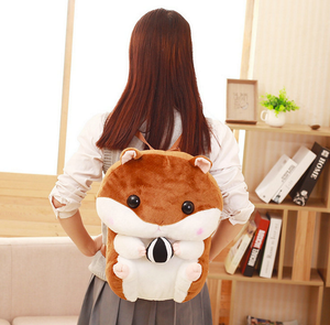 Cute Kawaii Japanese Hamster Plush Toy Backpack Cute Kawaii Japanese Hamster Plush Toy Backpack