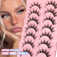 7 Pairs 3D Faux Mink Volume False Eyelashes Wispy Manga Lashes