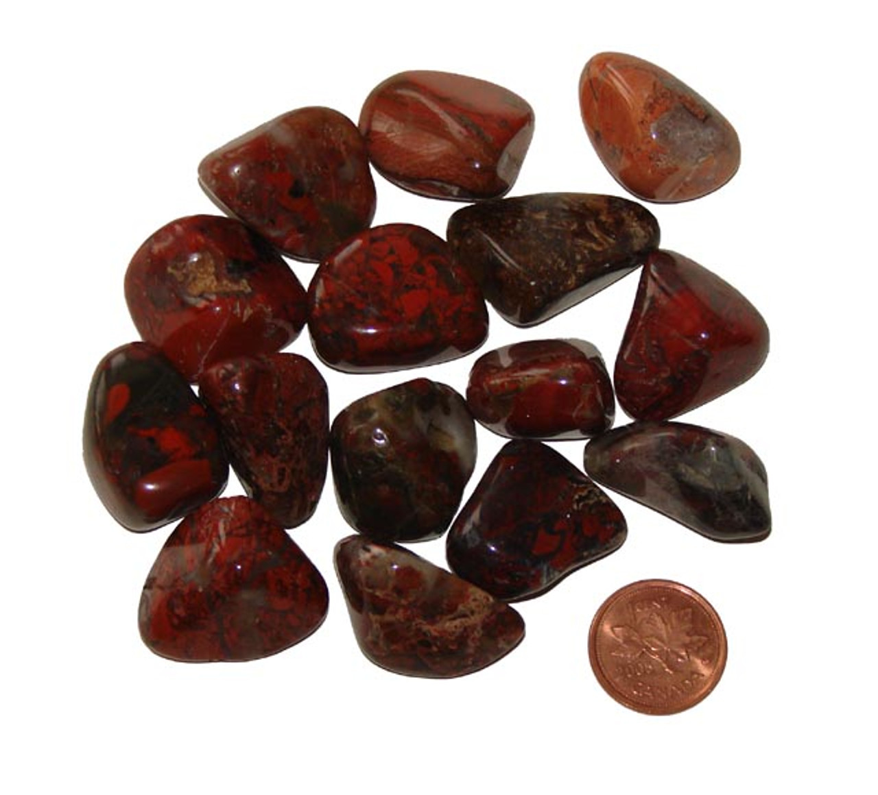 Tumbled Brecciated Red Jasper - Brecciated Red Jasper Tumbled Stone