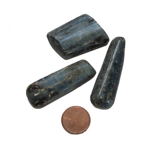 Tumbled Blue Kyanite stones - size extra large