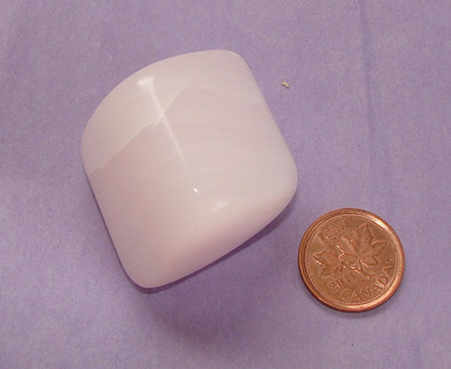 Tumbled Pink Mangano Stone. Specimen A, Image 1