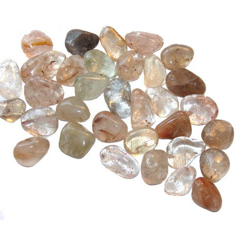 Small Tumbled Rutilated Quartz Stone