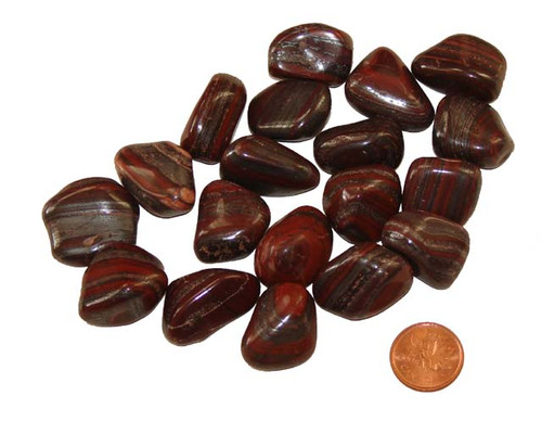 Tumbled Tiger Iron stones - size Medium