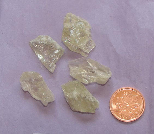 Green Kunzite Crystals - 3 grams