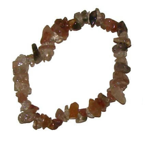 Rutilated Quartz Chipstone Bracelet