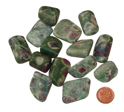 Tumbled Ruby Fuchsite Stone - size medium