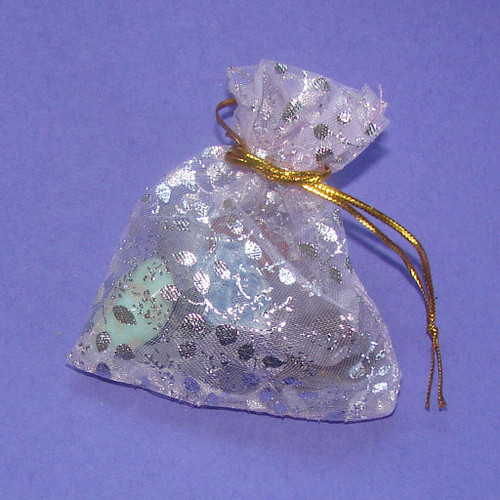 Set of the best crystals for meditation and mental stillness in an organza pouch