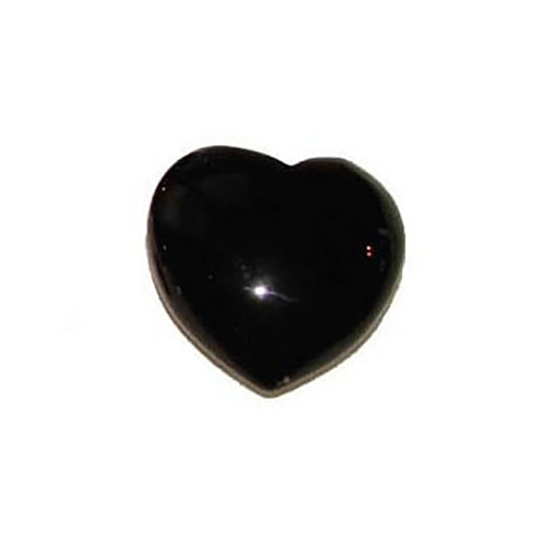 Black Obsidian Puffy Gemstone Heart