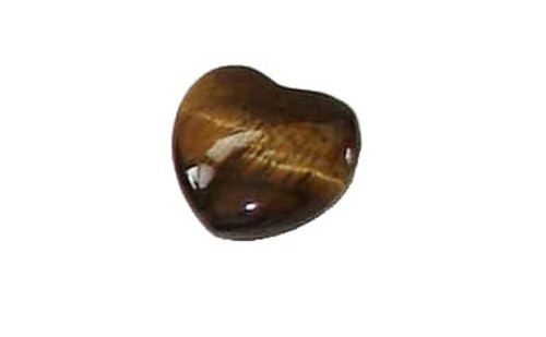 Gold Tiger Eye Stone Puffy Hearts - 30 mm