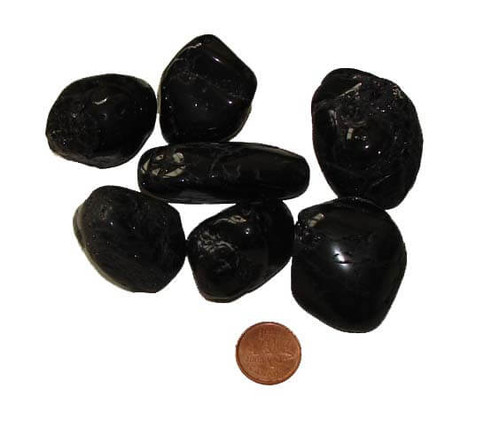Tumbled Black Tourmaline stones - Size Gigantic