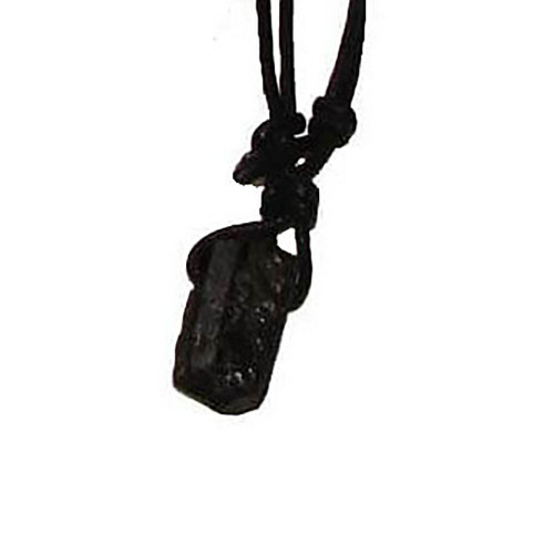 Large Drilled Black Tourmaline Necklace