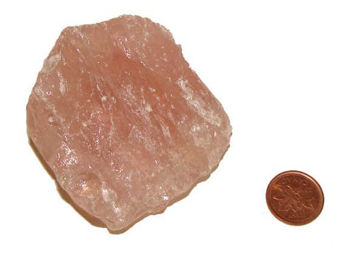 Raw Rose Quartz Stone, Specimen D, Image 1