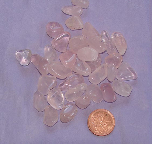 Loose Rose Quartz Tumbled Stones from Brazil, Size 1 gram