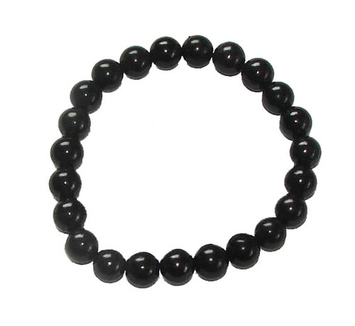 Shungite 8mm Round Bead Bracelet