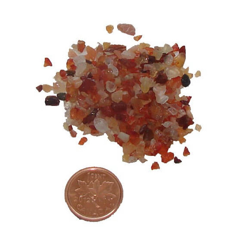 Natural Polished Carnelian Stone, 10 grams of tiny pieces