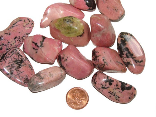 Tumbled Rhodonite stones - size medium