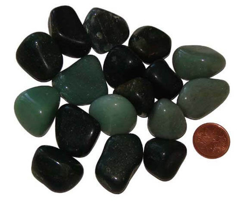 Tumbled Green Aventurine stones - Size Medium