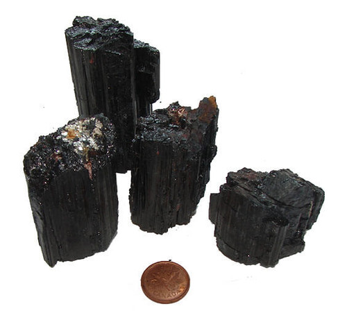 Standup Rough Black Tourmaline Crystal Rods from Brazil