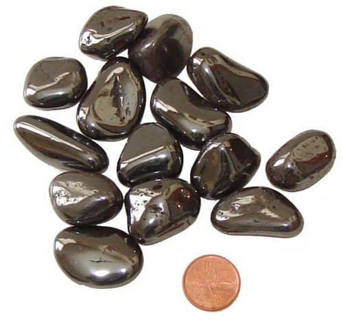 Tumbled Hematite stones - size medium