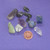 Set of the best stones for insomnia and a good night's sleep in a turquoise organza pouch, image 2