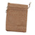 Golden Brown Burlap Draw String Bag, 3-1/2 x 5 inches